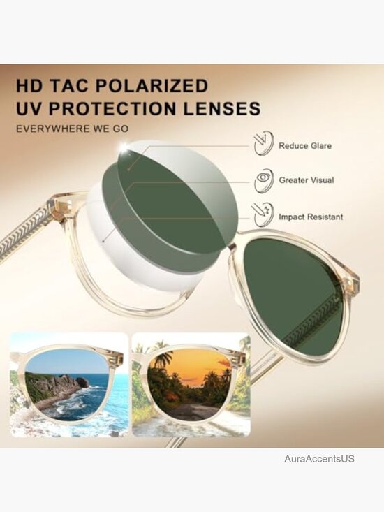 Trendy Retro Acetate Polarized Sunglasses for Women main image 7